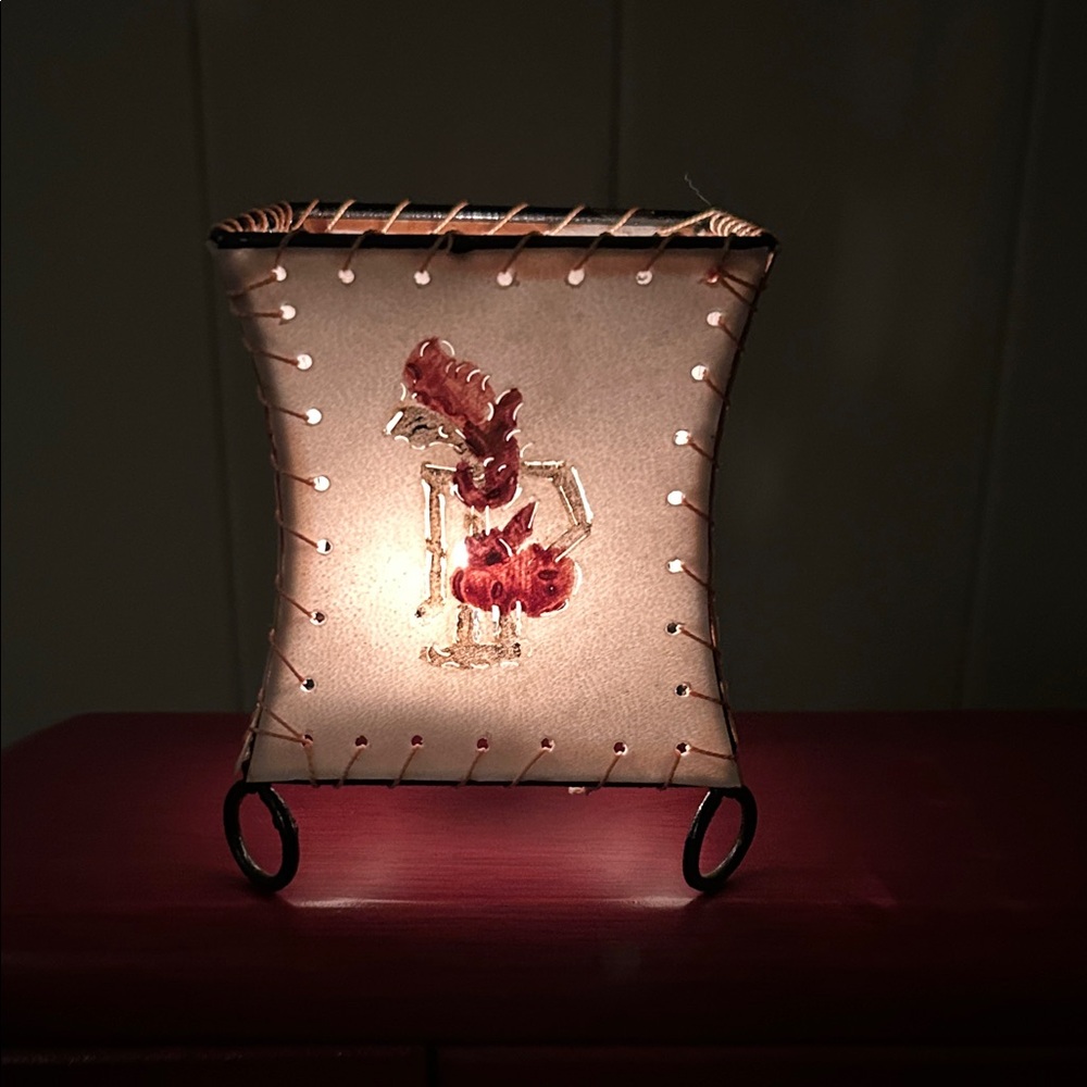 Handcrafted tea light holder with Tribal Design